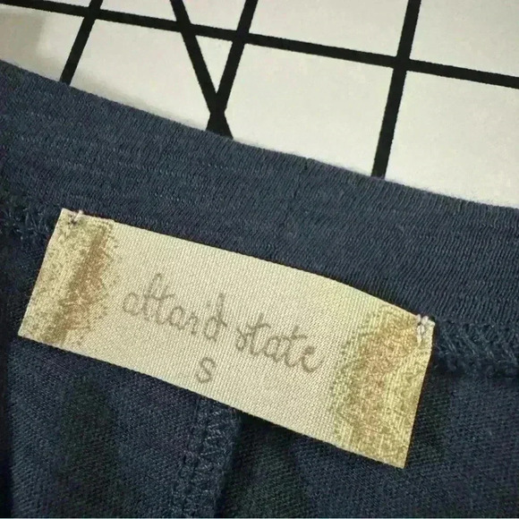 NWT Altar’d State Size S Long Sleeve Ruffle Trim Blue Cotton Tunic Brand New - Picture 8 of 11